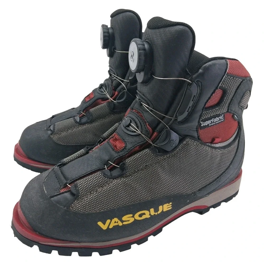 Vasque Mountain Boots Mens Size 9 Gray Leather Vibram Waterproof Hiking Ankle